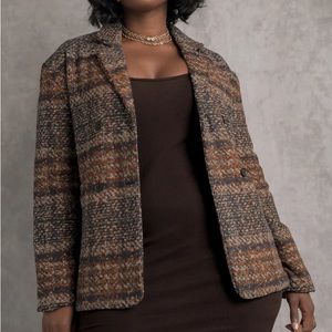 Rebdolls Leaving You Behind Plaid Jacket